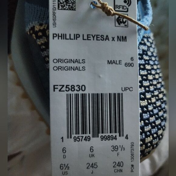 Adidas Collab Phillip Leyesa X Nm NWT No Box - Picture 8 of 8